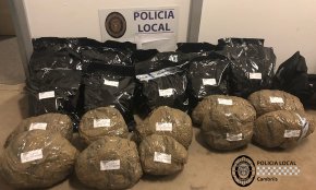 La Policia Local deté una persona amb 23,8 quilos de marihuana 