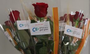 Amics de la Gent Gran celebra Sant Jordi amb l'entrega de prop de 3.000 roses i llibres