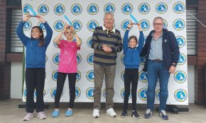 Martina Graus, regatista del Club Nàutic Cambrils, vencedora de la regata Optimist Grup B del Club Nàutic Salou