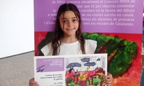 Aina Arca de l'escola La Bòbila, premiada en la 43a edició del Concurs BBVA de Dibuix Escolar