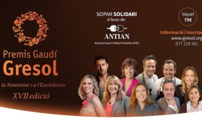 La recaptació del sopar dels Premis Gaudí Gresol anirà en benefici de l'Associació Antian