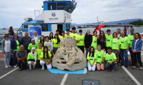 Alumnes de l'escola Joan Ardèvol dissenyen un biòtop que preservarà la biodiversitat de la platja del Cavet