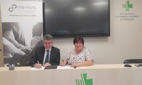 La Fundació Mémora i el Col·legi d'Infermeres i Infermers de Tarragona signen un acord per potenciar l'acompanyament emocional