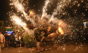 Disbauxa de foc en el 10è aniversari de la Galera (conté galeria fotogràfica)