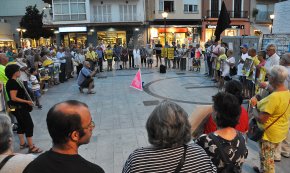 Concentració a la plaça del Pòsit pels 11 mesos de l'empresonament dels Jordis