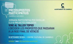 El taller TOP10 escollirà, demà, els projectes dels Pressupostos Participatius que passaran a la fase de votació
