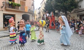 El seguici amb les entitats obre la diada festiva de la Festa Major (Conté galeria fotogràfica)
