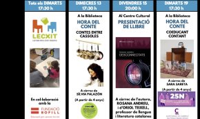 La Biblioteca programa, per aquest novembre, sessions de contes, una presentació i una jornada d'intercanvi de llibres
