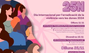 L'Ajuntament de Vandellòs i l'Hospitalet de l'Infant programa diversos actes amb motiu del 25-N