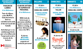 La Biblioteca Josep Salceda i Castells programa diversos tallers i lectures pel mes de desembre