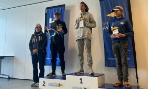 Marcel Martí, regatista del Club Nàutic Cambrils, queda tercer sub 16 a la Vilanova Christmas Meeting d'Optimist