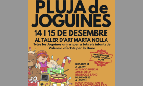 «Gran pluja de Joguines» al Taller d'Art Marta Nolla en solidaritat amb els infants de les poblacions afectades per la DANA al País Valencià