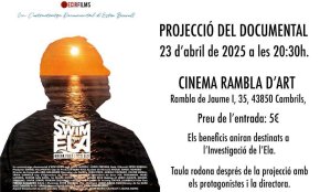 El documental «Swim for ELA» es projectarà al cinema Rambla de l'Art el proper 23 d'abril