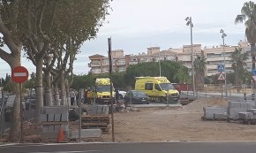 Accident lleu a la cruïlla del nou pont de la riera d'Alforja