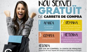 Servei gratuït de carrets de compra per als usuaris del pàrquing municipal de l'Hospitalet de l'Infant