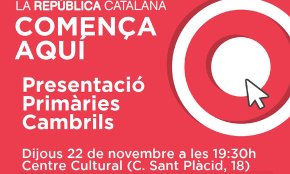 Es presenta el procés de Primàries a Cambrils de cara a les eleccions municipals del 2019