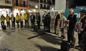 Concentració a la plaça del Pòsit un any i un mes des de la detenció dels Jordis
