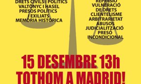 Un bus sortirà de Cambrils per assistir a la manifestació #NoHayJusticia del 15 de desembre a Madrid
