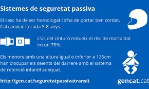 La Policia Local se suma a la campanya del Servei Català de Trànsit per a l'ús de sistemes de seguretat passiva