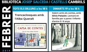 La Biblioteca programa una sessió de lectura en família dins del cicle «Xalem amb els contes»