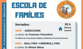 L'Ajuntament engega l'Escola de Famílies, un cicle de xerrades i tallers sobre l'educació dels fills