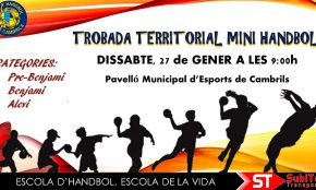 El CH Cambrils organitzarà, demà, la Trobada Territorial d'Handbol base de Tarragona