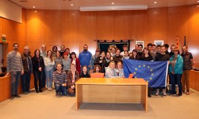 L'alcaldessa rep un grup de joves francesos que realitzen una estada de pràctiques Erasmus+