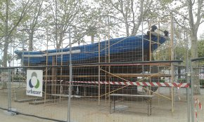 L'Ajuntament millora l'enllumenat i restaura l'embarcació Marinera del Parc del Pescador