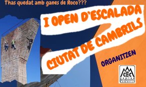 El Centre Excursionista Cambrils prepara el I Open d'Escalada Ciutat de Cambrils al rocòdrom