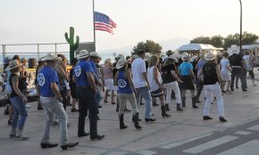 El passeig de les Palmeres, escenari de la trobada de ball country