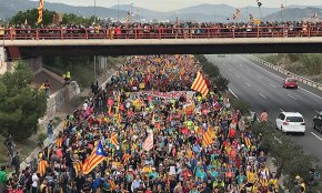 Les Marxes per la Llibertat col·lapsen la ciutat de Barcelona
