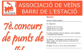 Es convoca la setena edició del concurs de punts de llibre de l'Associació de veïns del barri de l'Estació