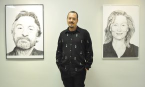 L'artista Eloy Guerra presenta l'exposició «Actink», una col·lecció de retrats d'actors amb la tècnica del puntillisme