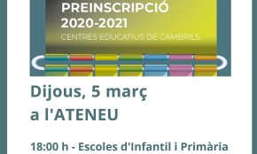 L'Ajuntament organitzarà, el 5 de març, una presentació conjunta de totes les escoles cambrilenques