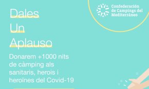 Els càmpings cambrilencs se sumen a la iniciativa «Dales un aplauso» que donarà més de 1.000 nits de càmping als sanitaris i als herois del Covid-19