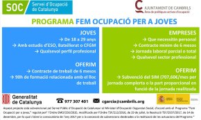 L’Ajuntament engega un nou programa que permetrà formar i inserir a 20 joves 