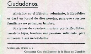 Octavetes demanant als ciutadans que s'unissin a l'Exèrcit voluntari de la República / 1936