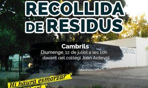 L'entitat Al Camp Residu Zero organitzarà, aquest diumenge, una recollida de residus al barranc de la Verge del Camí