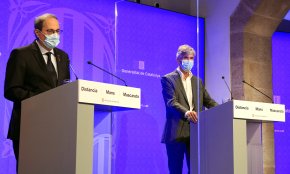 El president de la Generalitat, Quim Torra, fa una crida a la «responsabilitat» i la «solidaritat» per evitar un nou confinament