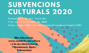 L'Ajuntament obre la convocatòria de subvencions per activitats culturals i festives 