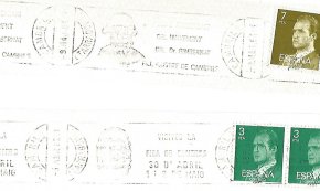 Mata-segells anunciant diferents esdeveniments de Cambrils / 1981, 1982 i 1984