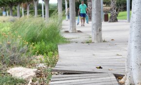 Queixes per l'estat de la passarel·la de fusta que recorre el passeig litoral de Ponent