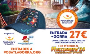 La compra de la gorra d'AFANOC, solidària amb els infants amb càncer, donarà accés a PortAventura Park fins el 10 de gener