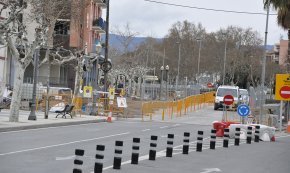 S'obre temporalment un carril de circulació al passeig de La Salle 
