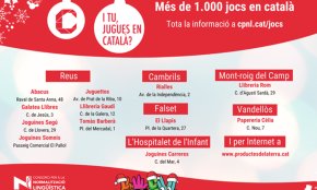 Es posa en marxa la campanya «I tu, jugues en català?», a 13 establiments del Baix Camp i el Priorat