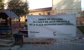 S'inicien les obres de la primera àrea de jocs inclusiva a la plaça de Bernardí  Martorell 