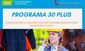 L'Ajuntament busca empreses interessades en contractar persones a través del programa 30 Plus
