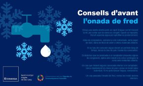 Comaigua difón una sèrie de consells per evitar danys a les canonades durant l'onada de fred 