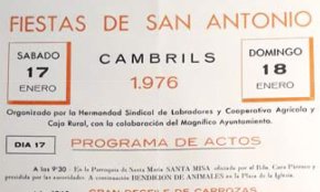 Programa d'actes de la Festa de Sant Antoni 1976