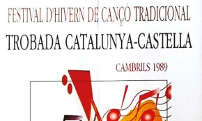 Cartell Festival d'hivern de cançó tradicional. Trobada Catalunya-Castella / Any 1989